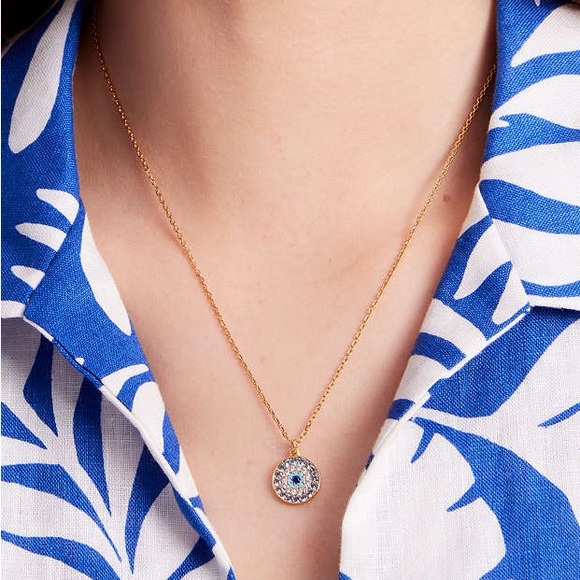 NWOT Kate Spade Evil Eye Necklace - Picture 3 of 10